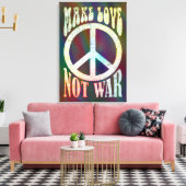 花の力の平和 – 戦争ではなく愛を作る キャンバスプリント (インサイチュ (リビング))