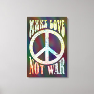 花の力の平和 – 戦争ではなく愛を作る キャンバスプリント