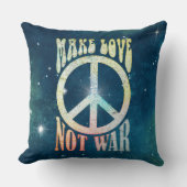 花の力の平和 – 戦争ではなく愛を作る クッション (正面)