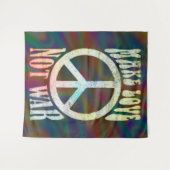 花の力の平和 – 戦争ではなく愛を作る タペストリー (正面(横))