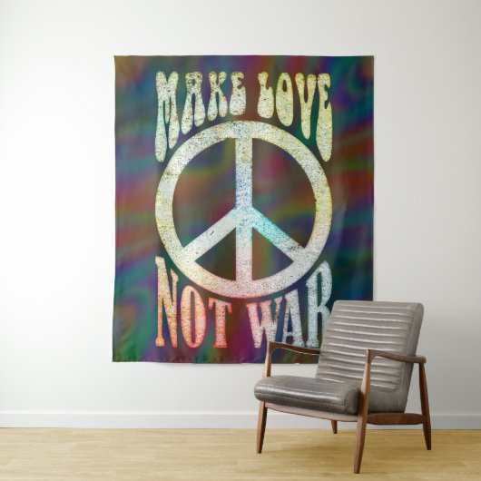 花の力の平和 – 戦争ではなく愛を作る タペストリー (インサイチュ)