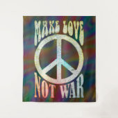 花の力の平和 – 戦争ではなく愛を作る タペストリー (正面)