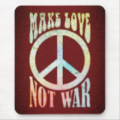 花の力の平和 – 戦争ではなく愛を作る マウスパッド (正面)