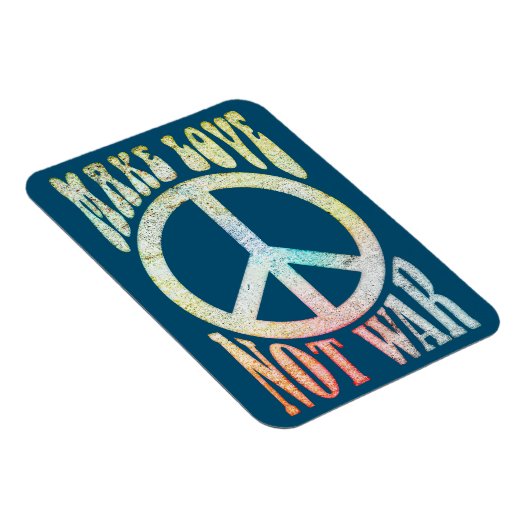 花の力の平和 – 戦争ではなく愛を作る マグネット (右側)