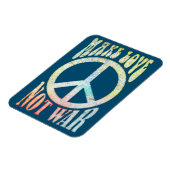 花の力の平和 – 戦争ではなく愛を作る マグネット (左側)