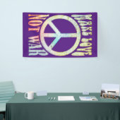 花の力の平和 – 戦争ではなく愛を作る 横断幕 (トレードショー)