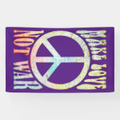 花の力の平和 – 戦争ではなく愛を作る 横断幕 (横)