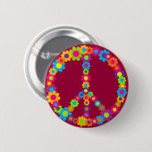 花の力の平和 缶バッジ (正面&裏面)