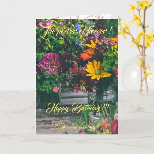 花の力 カード (黄色い花)