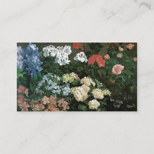 花の勉強バイバジル、ヴィンテージフローラアート 名刺 (裏面)