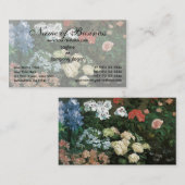 花の勉強バイバジル、ヴィンテージフローラアート 名刺 (正面/裏面)