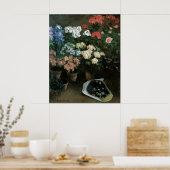 花の勉強Frederic Bazilleヴィンテージ・アート ポスター (キッチン)