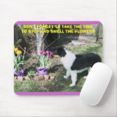 花の匂いを嗅ぐために時間がかかる マウスパッド (マウス)