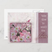 花の匂いを嗅ぐのに時間がかかる ポストカード (正面/裏面)