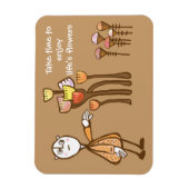 花の匂いを嗅ぐ マグネット (縦)