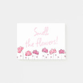 花の匂いを感動的前向き嗅ぐ ポストイット (正面)