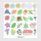 花の包かわいらしみ シール (シート)