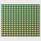 花の包装紙-デイジー花 ラッピングペーパー (フラット)