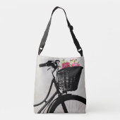 花の十字の遺体袋の自転車のバスケット クロスボディバッグ (裏面)