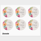 花の卒業お礼パーティー・ステッカー ラウンドシール (シート)