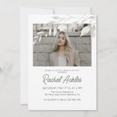 花の卒業パーティー招待状, 女の子の卒業 招待状 (正面)