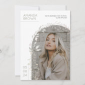 花の卒業パーティー招待状, 女の子の卒業 招待状 (裏面)