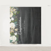 花の卒業写真用背景 - フォトプロップ タペストリー (正面)