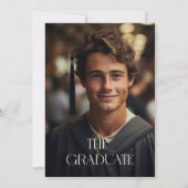 花の卒業帽 卒業式招待状 招待状 (裏面)