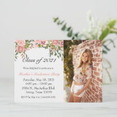 花の卒業式招待状 招待状 (スタンド正面)