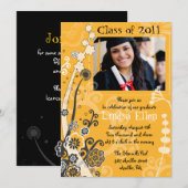 花の卒業式招待状 2012年度卒業生 招待状 (正面/裏面)