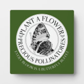 花の卓上にイーゼルを植える フォトプラーク (正面)