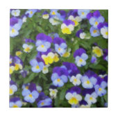 花の印象のイタリアンなパンジーのタイルTrivets タイル (正面)