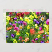 花の印象の夏至の招待状 招待状 (正面/裏面)