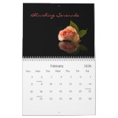 花の反射 カレンダー (2月 2026)