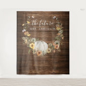 花の収穫のカボチャのウェディング用背景写真ブース タペストリー (正面)