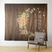 花の収穫のカボチャのウェディング用背景写真ブース タペストリー (インサイチュ(横))