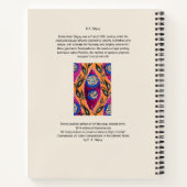 花の合唱団の模様 – アールヌーボー手帳 ノートブック (裏面)