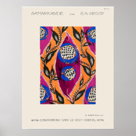 花の合唱団の模様(アールヌーボー) ポスター