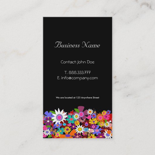 花の名よくはしゃぐ刺 名刺 (正面)