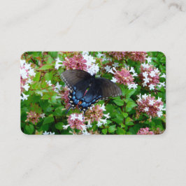 花の名刺に蝶 名刺