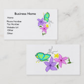 花の名刺を持つ蝶 名刺 (正面/裏面)