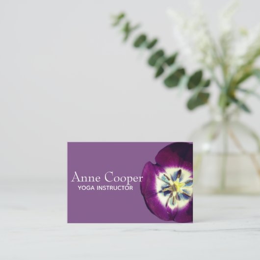 花の名刺、サイズ、カスタムな文字 名刺 (スタンド正面)