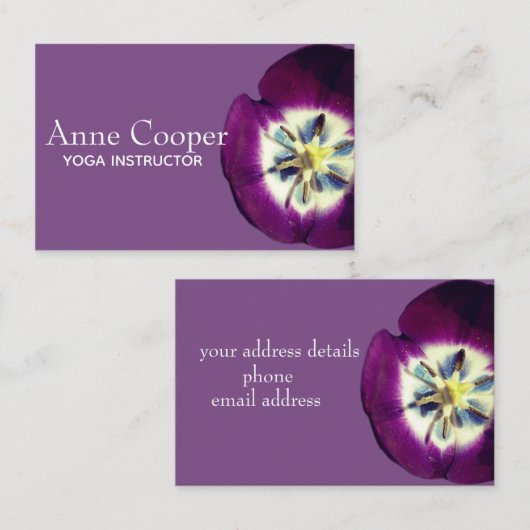 花の名刺、サイズ、カスタムな文字 名刺 (正面/裏面)