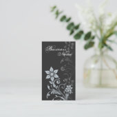 花の名刺(ブルーグレー) 名刺 (スタンド正面)