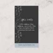 花の名刺(ブルーグレー) 名刺 (裏面)