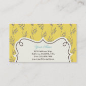 花の名刺、プロフィールカード 名刺 (裏面)