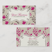 花の名刺、プロフィールカード 名刺 (正面/裏面)