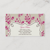 花の名刺、プロフィールカード 名刺 (裏面)