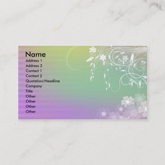 花の名刺 名刺 (正面)