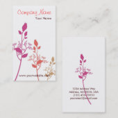 花の名刺(白かピンク) 名刺 (正面/裏面)